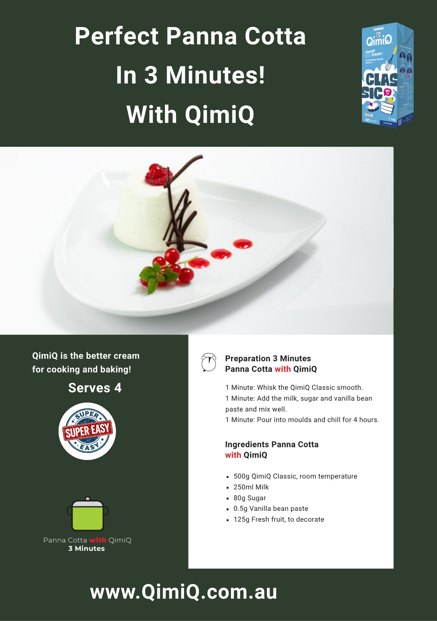 Perfect Panna Cotta with QimiQ Classic